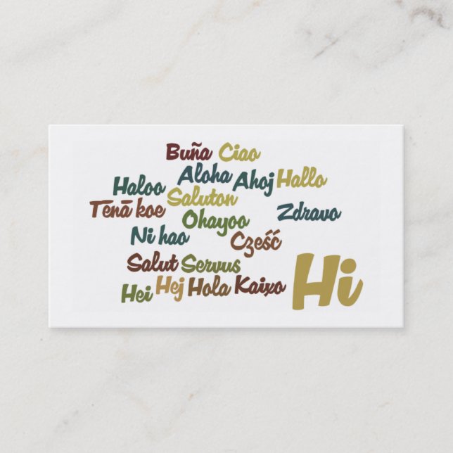 Cartão de visita de Alta Nuvem do Word (Frente)