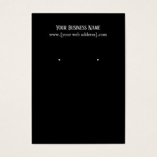 Cartão de visita de Altura Personalizada de Preto