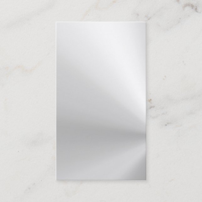 cartão de visita de alumínio escovado brilhante (Frente)