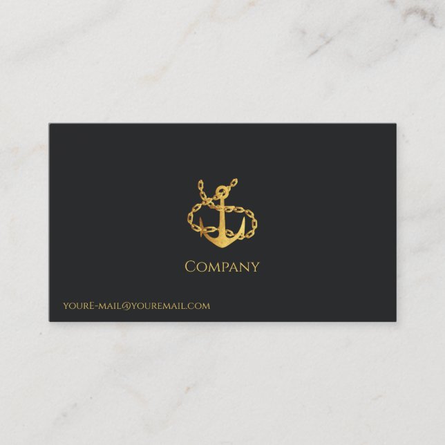 Cartão de visita de Âncora Dourada (Frente)