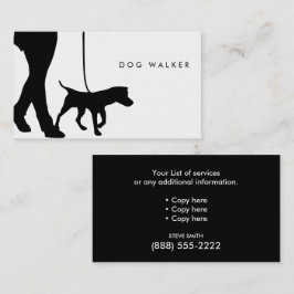 Cartão de visita de anéis de cães B/W 3,5" x 2,0",