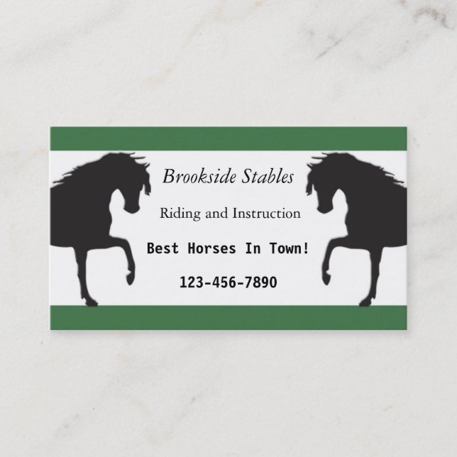 Cartão de visita de Anel Horseback (Frente)