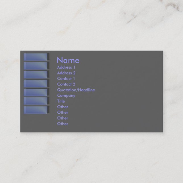 Cartão de visita de apphire azul (Frente)