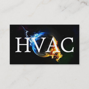 Cartão de visita de aquecimento e ar condicionado