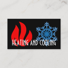 Cartão de visita de aquecimento e ar condicionado
