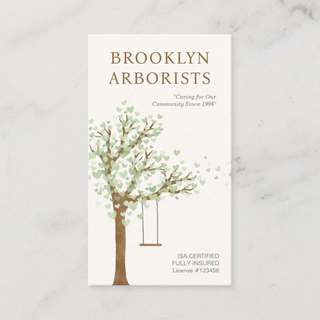 Cartão de visita de Arborista de Código QR (Frente)