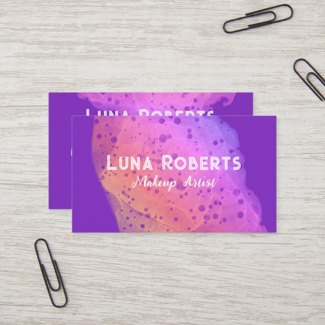 Cartão de visita de arco-íris pintado (Frente/Verso In Situ)