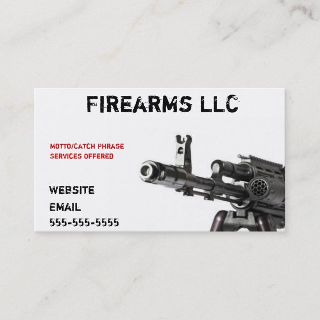 Cartão de Visita de Arma (Frente)
