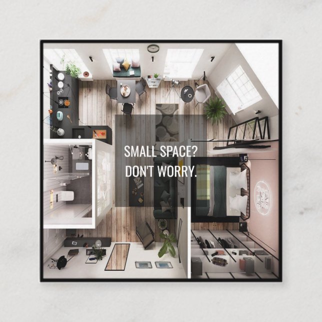 cartão de visita de arquiteto e designer de interi (Frente)