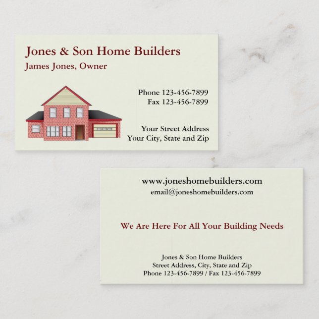 Cartão de visita de Arquitetura do Contador de Con (Frente/Verso)