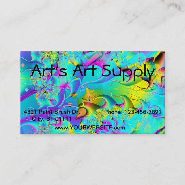 Cartão de visita de Arte Fractal legal (Frente)