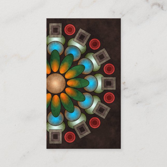 Cartão de visita de Arte por Vetor Floral Abstrato (Frente)