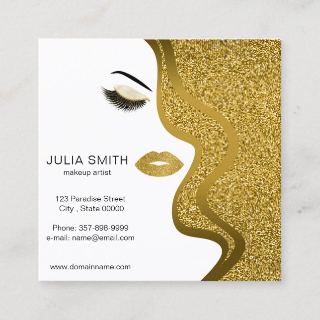 Cartão de visita de artista de ativação com efeito (Frente)