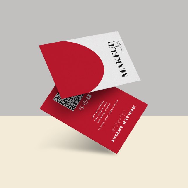 Cartão de visita de Artista de Maquiagem de Código (Criador carregado)