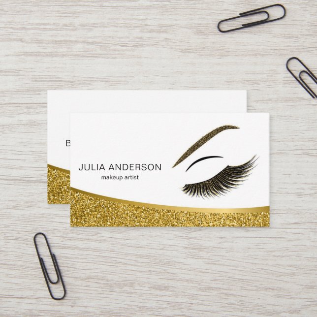 Cartão de visita de artista de maquilhagem com efe (Frente/Verso In Situ)