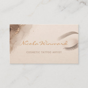 Cartão de Visita de Artista de Tatuagem Cosmética