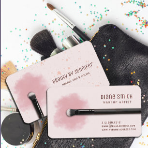 Cartão de visita de Artista Moderno Makeup com Pin