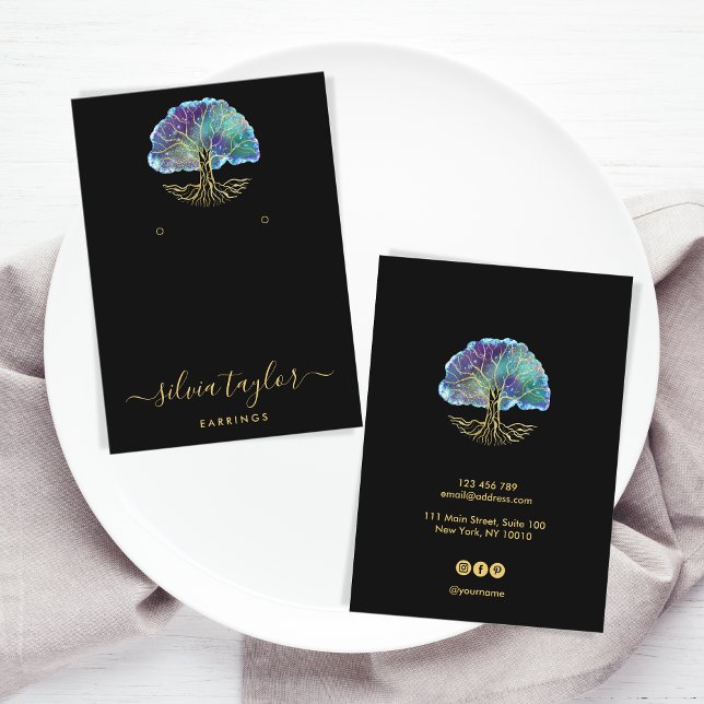 Cartão de visita de Árvore Espiritual da Vida (Criador carregado)