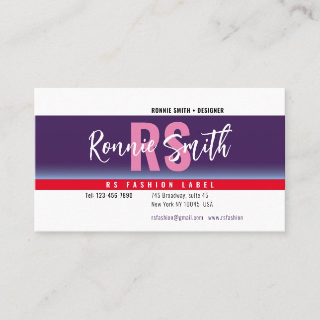 Cartão de visita de assinatura (Frente)