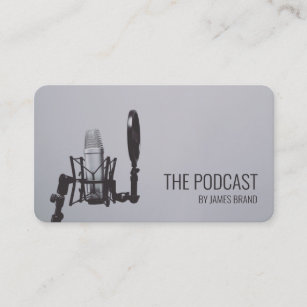 Cartão de visita de Ator de Voz Moderno Podcast