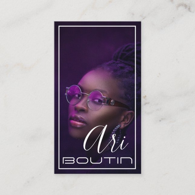 Cartão de visita de Atriz de modelo (Frente)