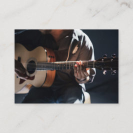 Cartão de Visita de Aula de Guitarra ou Música