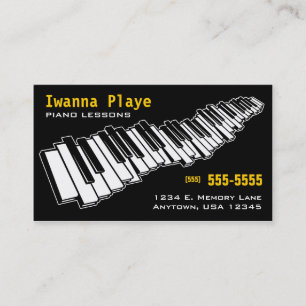 Cartão de Visita de Aulas de Piano