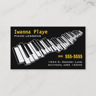 Cartão de Visita de Aulas de Piano