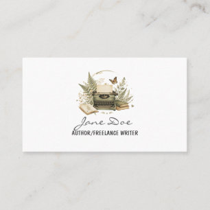Cartão de Visita de Autor com Aquarela Vintage