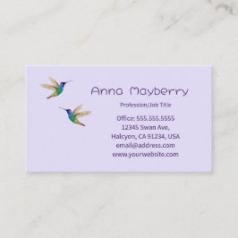 Cartão de visita de aves