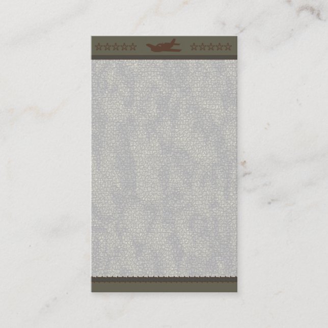 Cartão de visita de avião militar (Frente)