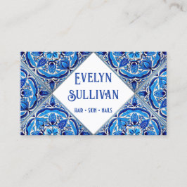 Cartão de visita de azulejo mediterrânico