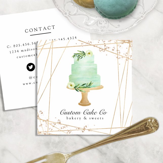 Cartão de visita de Bakery Personalizado (Criador carregado)