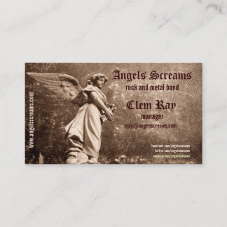 cartão de visita de banda de música angel