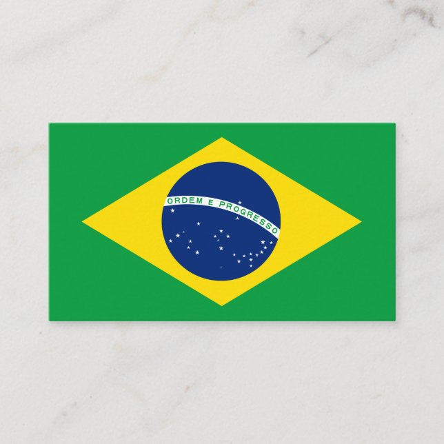 Cartão de visita de bandeira do Brasil (Frente)