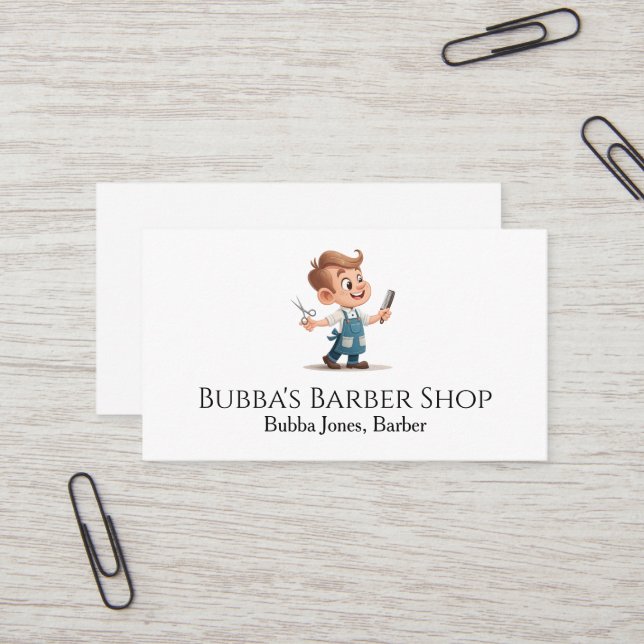 Cartão de Visita de Barbearia (Frente/Verso In Situ)