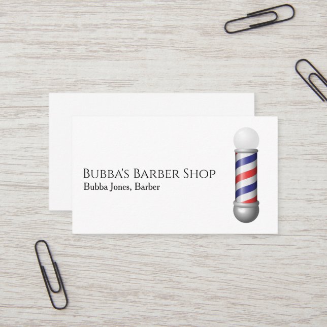 Cartão de Visita de Barbearia (Frente/Verso In Situ)