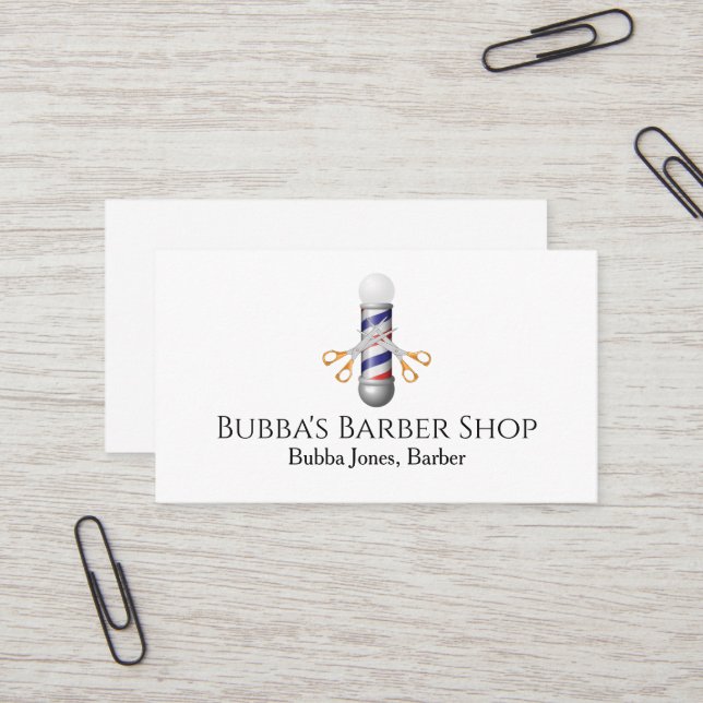 Cartão de Visita de Barbearia (Frente/Verso In Situ)