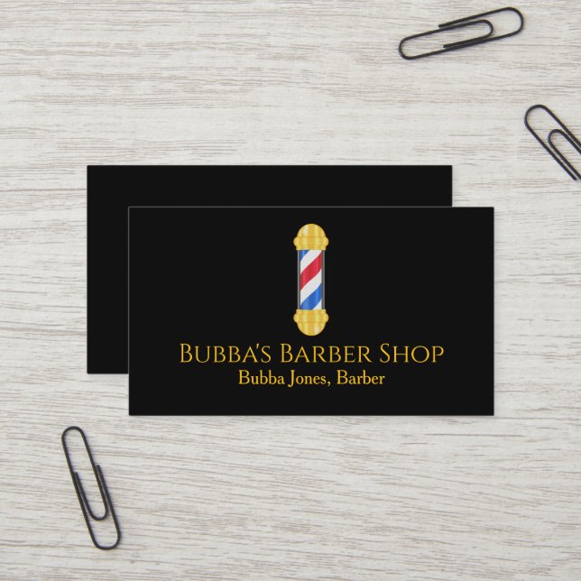 Cartão de Visita de Barbearia (Frente/Verso In Situ)