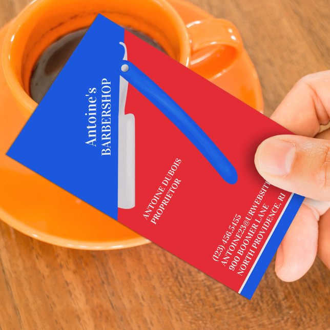 Cartão de visita de barbearia (Criador carregado)