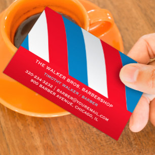 Cartão de visita de barbearia