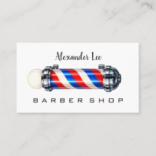 Cartão de Visita de Barbearia Minimalista Moderna