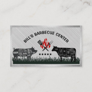 Cartão de visita de Barbecue de Cinco Estrelas