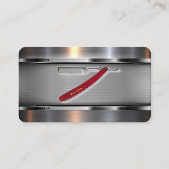 Cartão de visita de barbeiro (Frente)