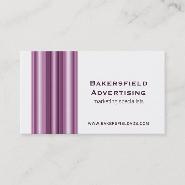 Cartão de visita de Bares executivos, Violet (Frente)
