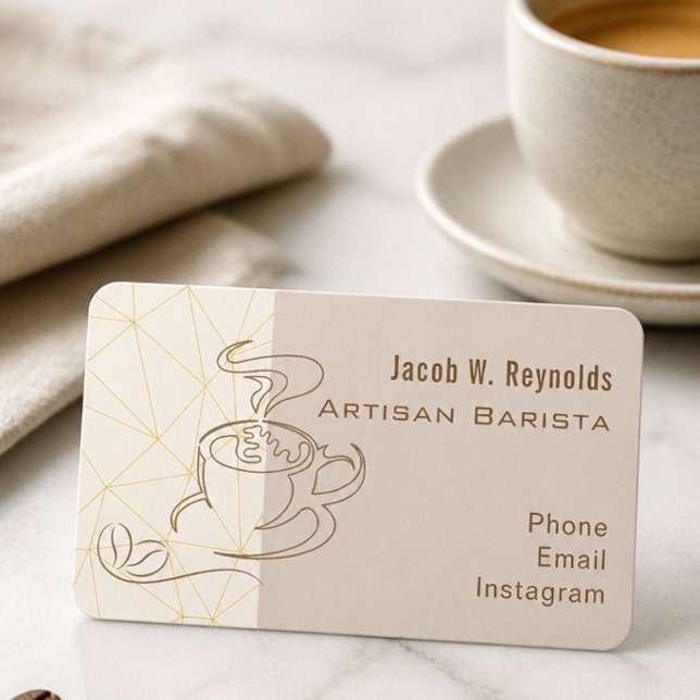 Cartão de Visita de Barista (Criador carregado)