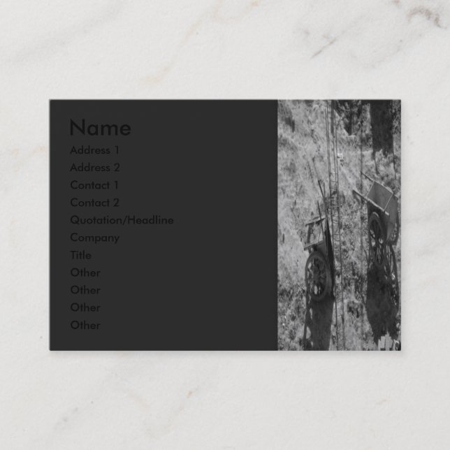 Cartão de visita de Barras de Rodas Antigas (Frente)