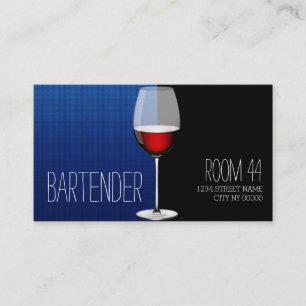 Cartão de visita de bartender profissional
