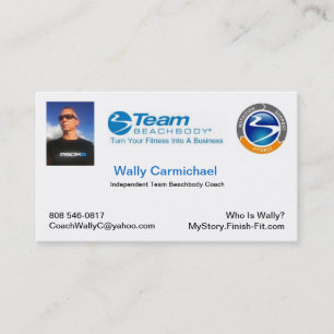 Cartão de visita de Beachbody da equipe