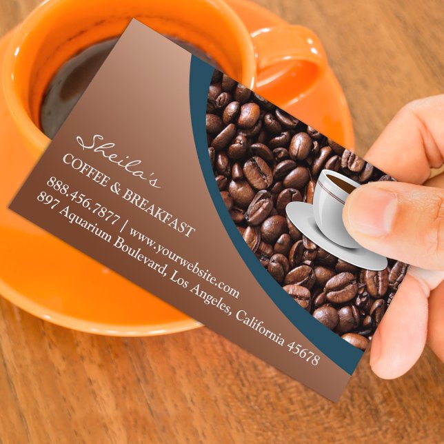 Cartão de visita de Beans de café (Criador carregado)